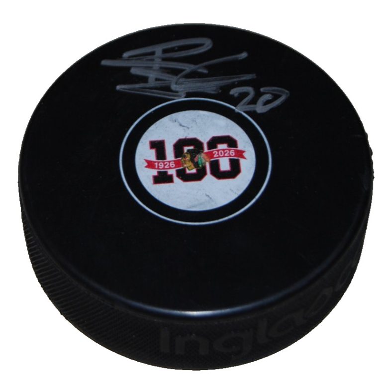 RYAN GREENE signed (CHICAGO BLACKHAWKS) 100th Anniversary puck BECKETT BV10208