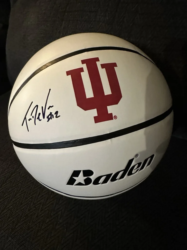 Tucker DeVries Signed Indiana Hoosiers Basketball IU GTP