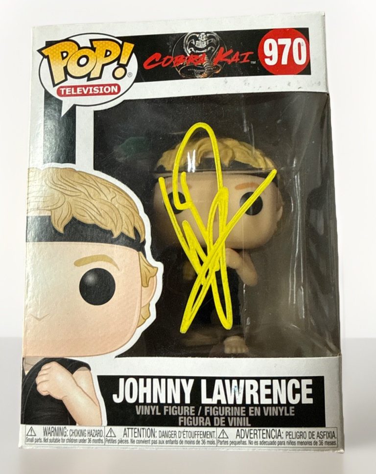 WILLIAM ZABKA SIGNED (COBRA KAI) JOHNNY LAWRENCE FUNKO POP #970 BECKETT 4W124567 COLLECTIBLE MEMORABILIA