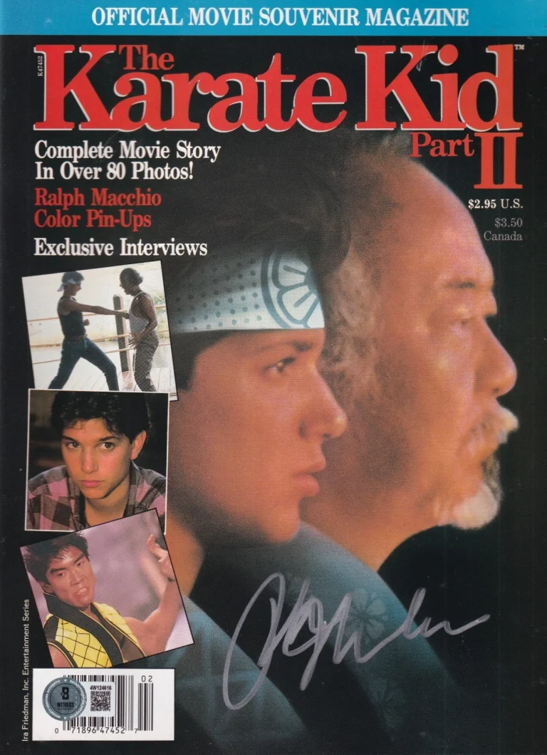 RALPH MACCHIO signed (THE KARATE KID PART II) MOVIE souvenir magazine BECKETT