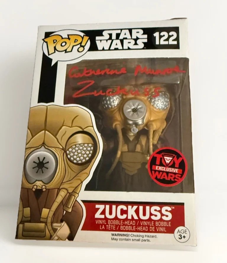 CATHERINE MUNROE signed (STAR WARS) Zuckuss Funko Pop #122 BECKETT BAS BQ90073