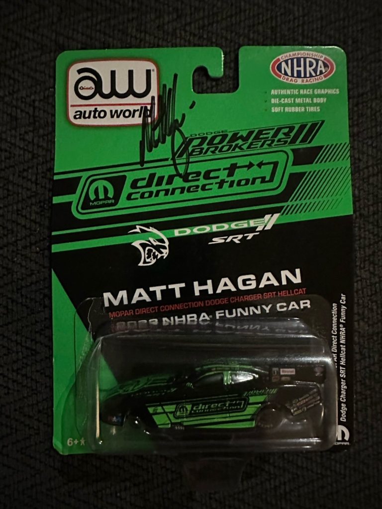 2023 1:64 DieCast Signed Matt Hagan NHRA Tony Stewart Racing Funny Car