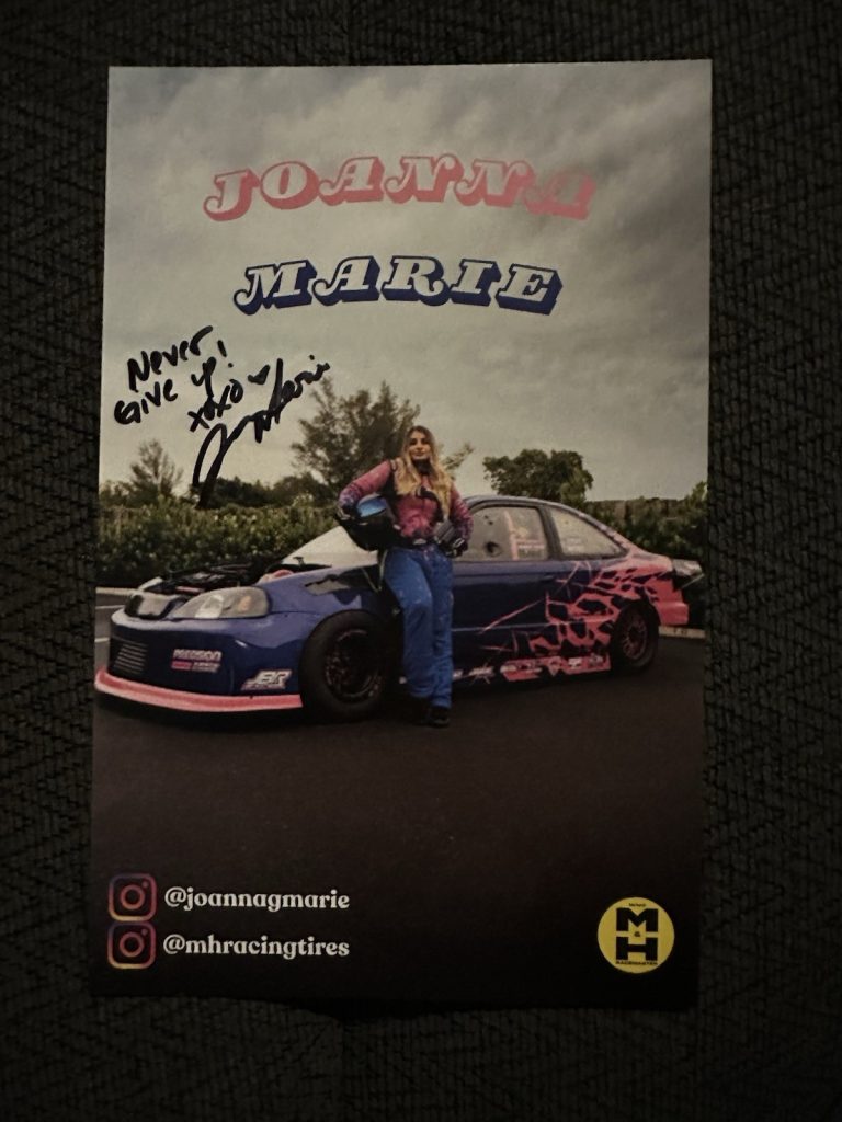 Joanna Marie Signed Car Promo Hero Card Indianapolis PRI 2025 Racing
