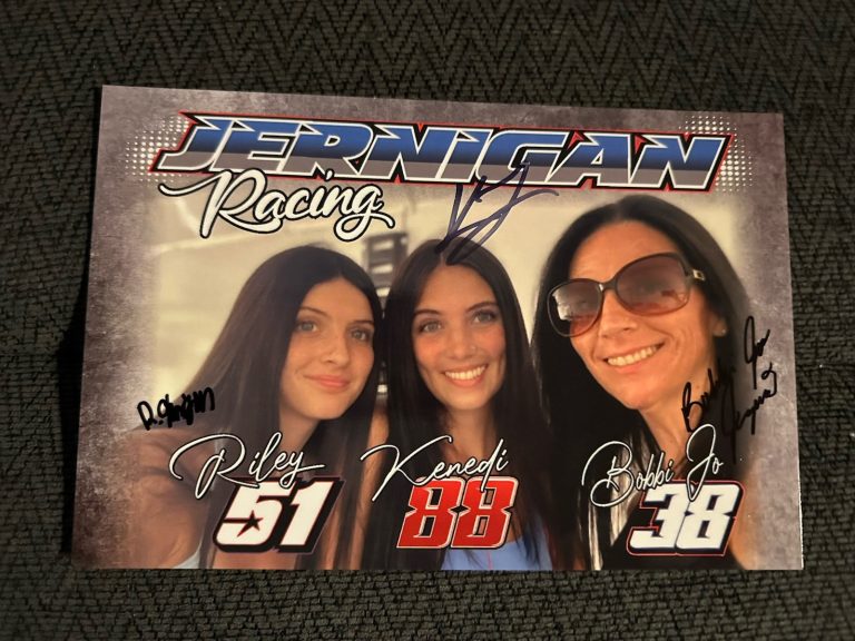 Bobbi Jo Jernigan Family Signed Car Promo Hero Card PRI 2025 Racing