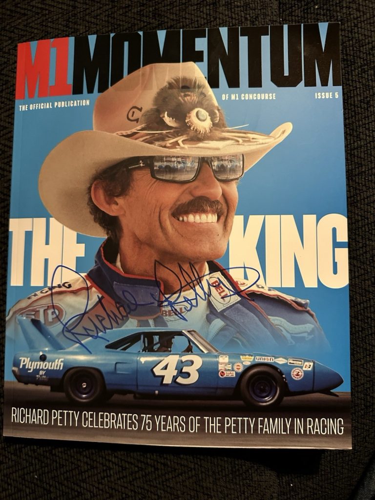 Richard Petty Signed M1 Momentum Concourse Magazine Autographed Issue 5 The King