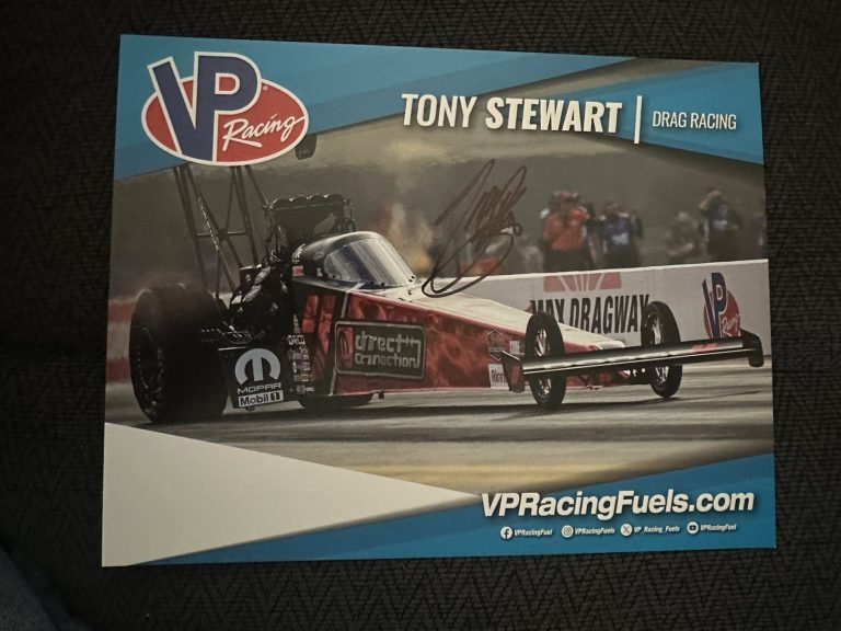 Tony Stewart Signed Promo Hero Card Nhra Drag Racing 2025 Pri Show VP Fuels