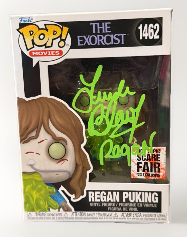LINDA BLAIR signed (THE EXORCIST) #1462 Regan Puking Funko Pop JSA CI94602