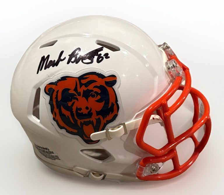 MARK BORTZ signed (1985 CHICAGO BEARS) mini football helmet BECKETT BAS BU41385