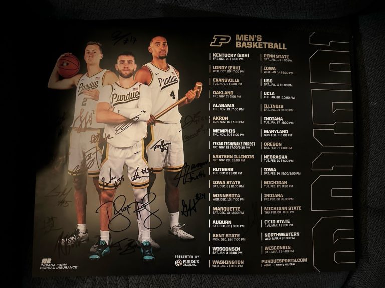 2025-2026 Purdue Mens Basketball Team Signed Poster Matt Painter Braden Smith ++