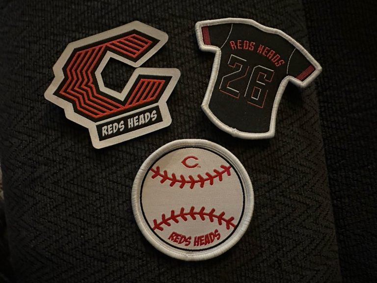 3 Cincinnati Reds Heads Stitch On Logo Patches 2026 Baseball