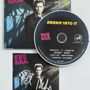 BILLY IDOL CD & SIGNED DREAM INTO IT ALBUM  PICTURE CARD AUTOGRAPH PSA DNA COA