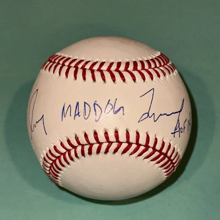 GREG MADDUX (Braves) Signed Official MLB Baseball Beckett (BAS) w/ Inscrips