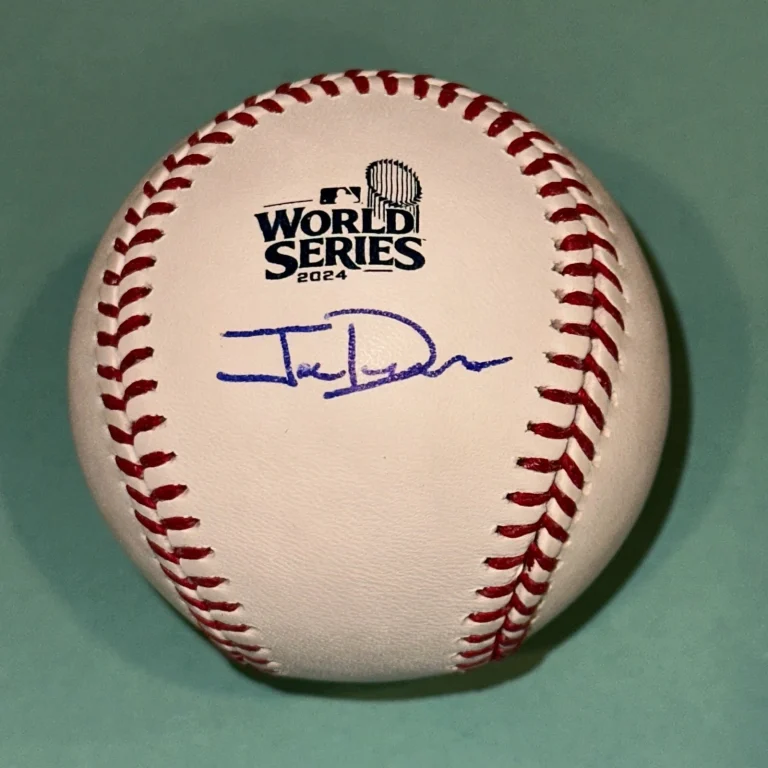 JOE DAVIS (Dodgers) Signed Official 2024 WORLD SERIES Baseball Beckett (BAS)
