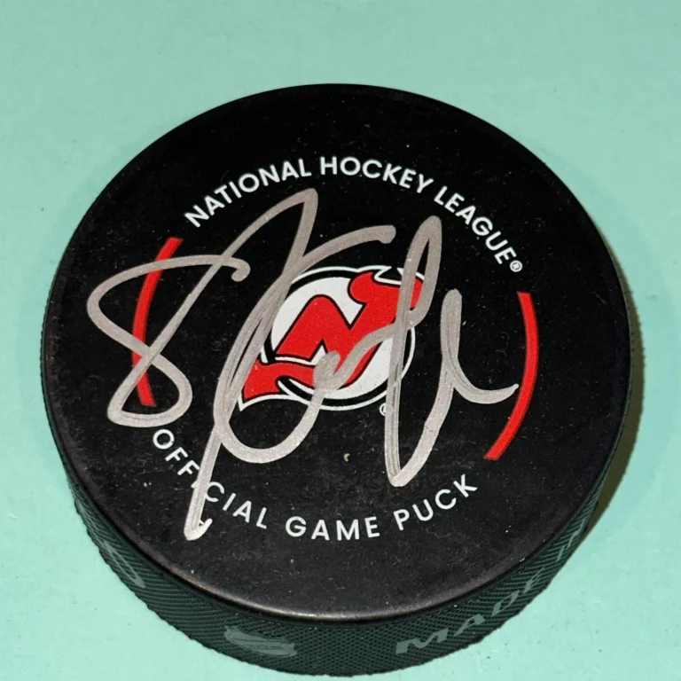 SHELDON KEEFE Signed New Jersey DEVILS Official GAME Puck Beckett (BAS)