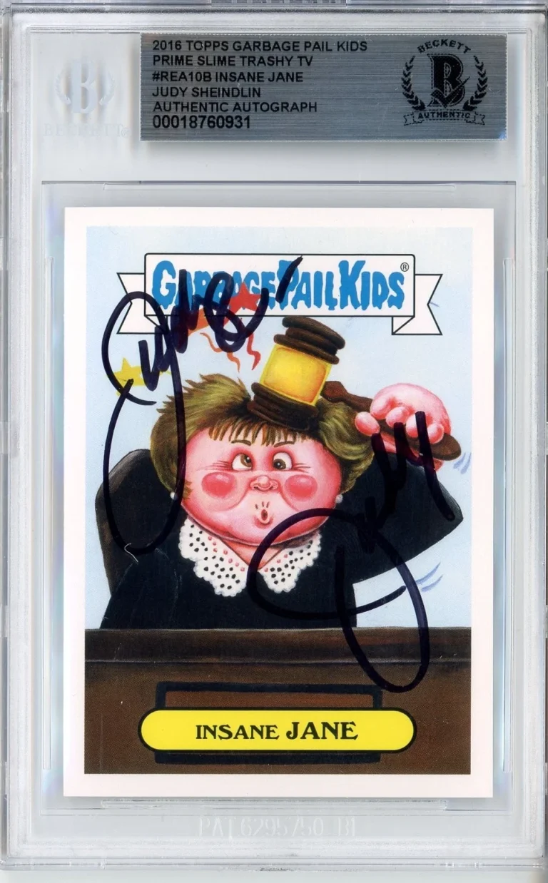 2016 Topps Garbage Pail Kids GPK Insane Jane Judge Judy SIGNED Card Beckett BAS