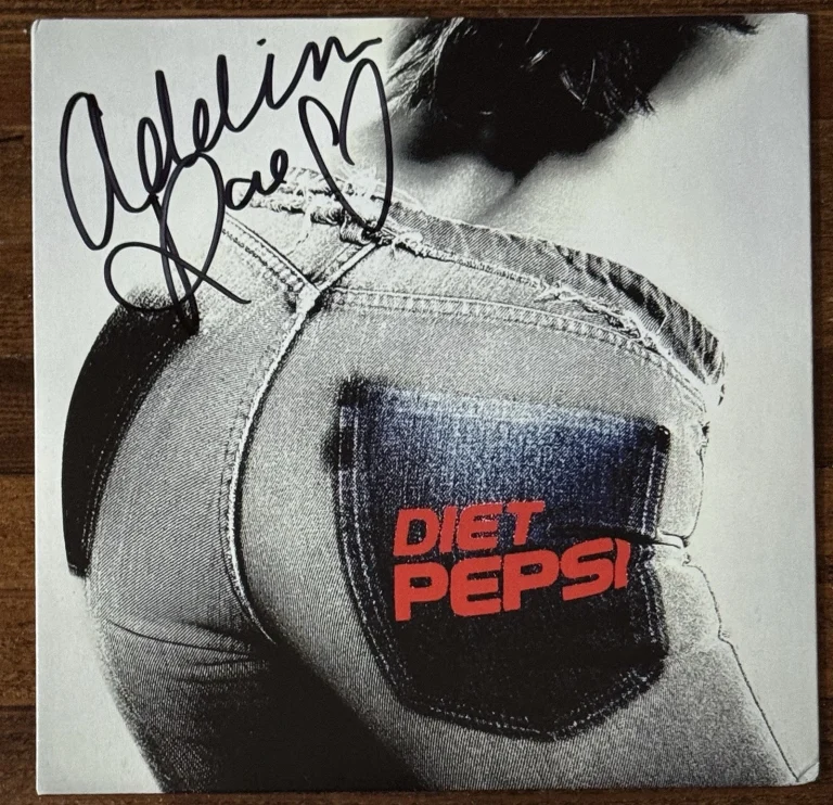 SIGNED AUTOGRAPH Addison Rae Diet Pepsi RED 7 Inch Vinyl Cover Beckett BAS COA