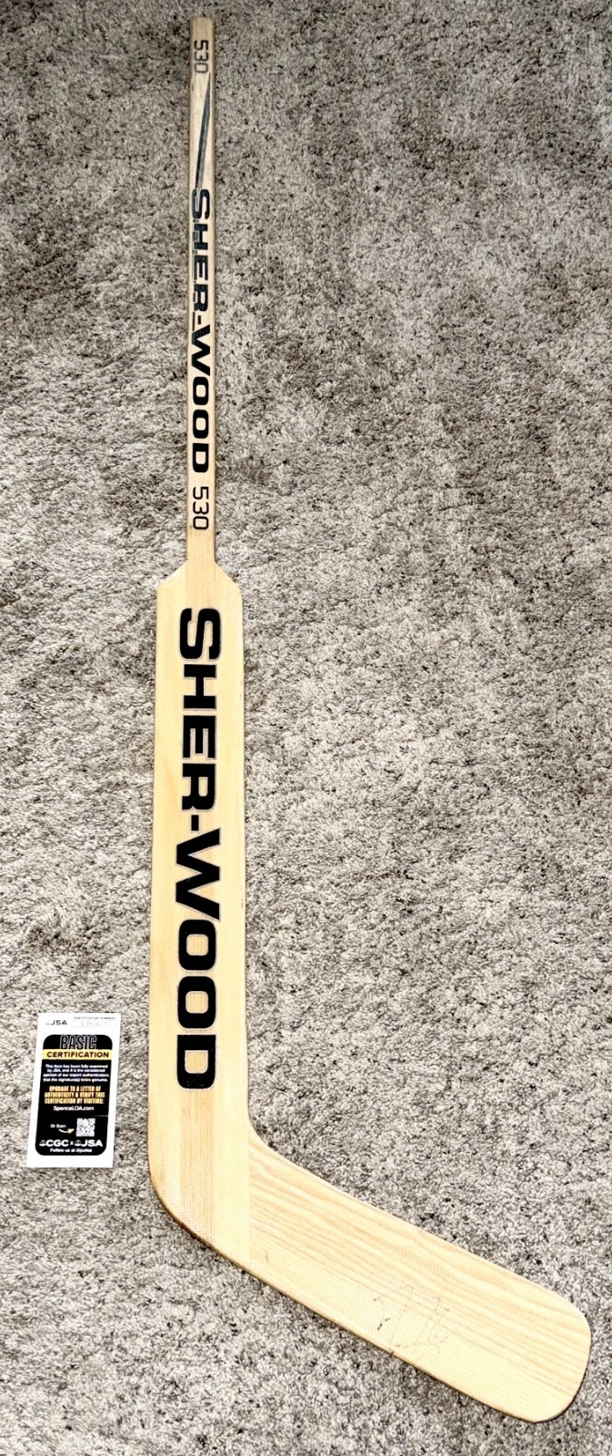 Marc Andre Fleury Pittsburgh Penguins signed Sher-Wood Goalie Stick JSA