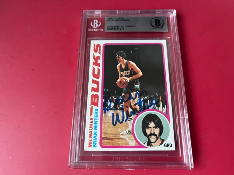 Brian Winters Bucks 1978-79 Topps NBA Card Signed Auto BAS Slabbed