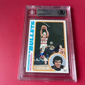 Kevin Grevey Bullets 1978-79 Topps NBA Card Signed Auto BAS Slabbed