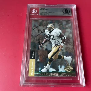 Irv Smith Saints 1993 Upper Deck SP Card Signed Auto Beckett BAS Slabbed