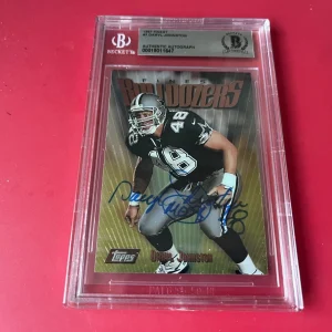 Daryl Johnston Cowboys 1997 Topps Finest Card Signed Auto Beckett BAS Slabbed