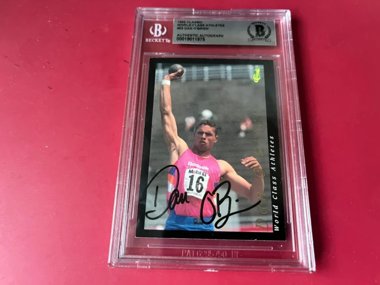 Dan O'Brien Track & Field 1992 Classic Card Signed Auto Beckett BAS Slabbed
