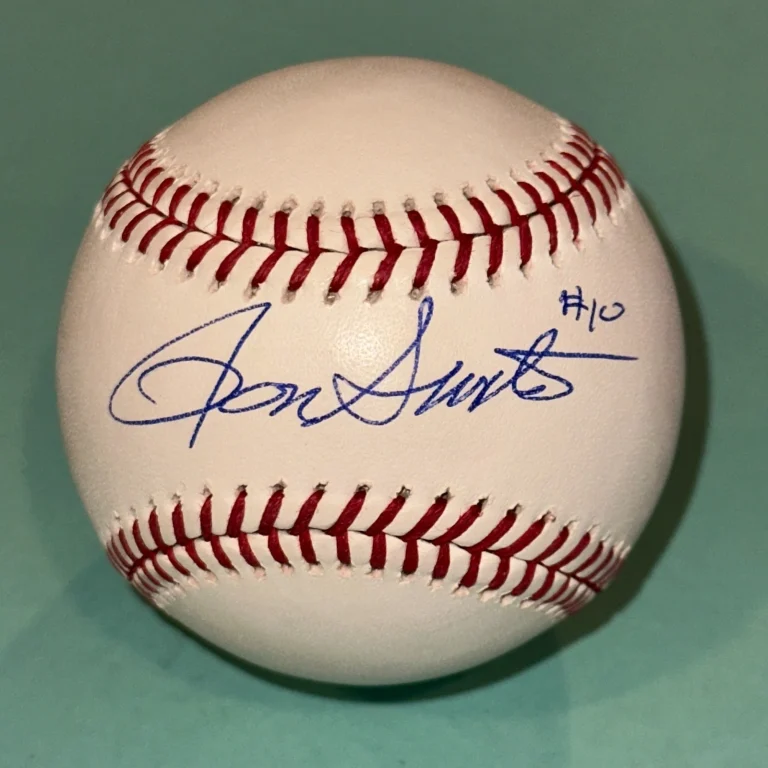 RON SANTO (Cubs) Signed Official MLB Baseball Beckett (BAS) w/ #10 Inscr