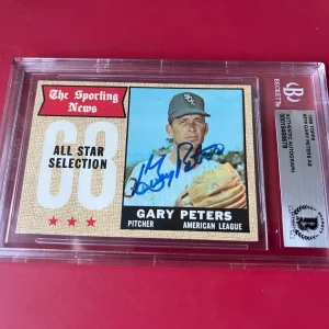 Gary Peters MLB 1968 Topps Card Signed Auto Beckett  BAS ENCAPSULATED