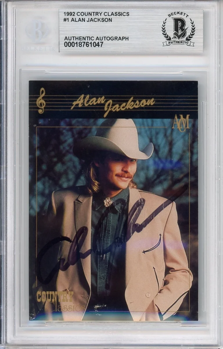 1992 Country Classics Trading Card Alan Jackson SIGNED AUTOGRAPH BAS Beckett COA