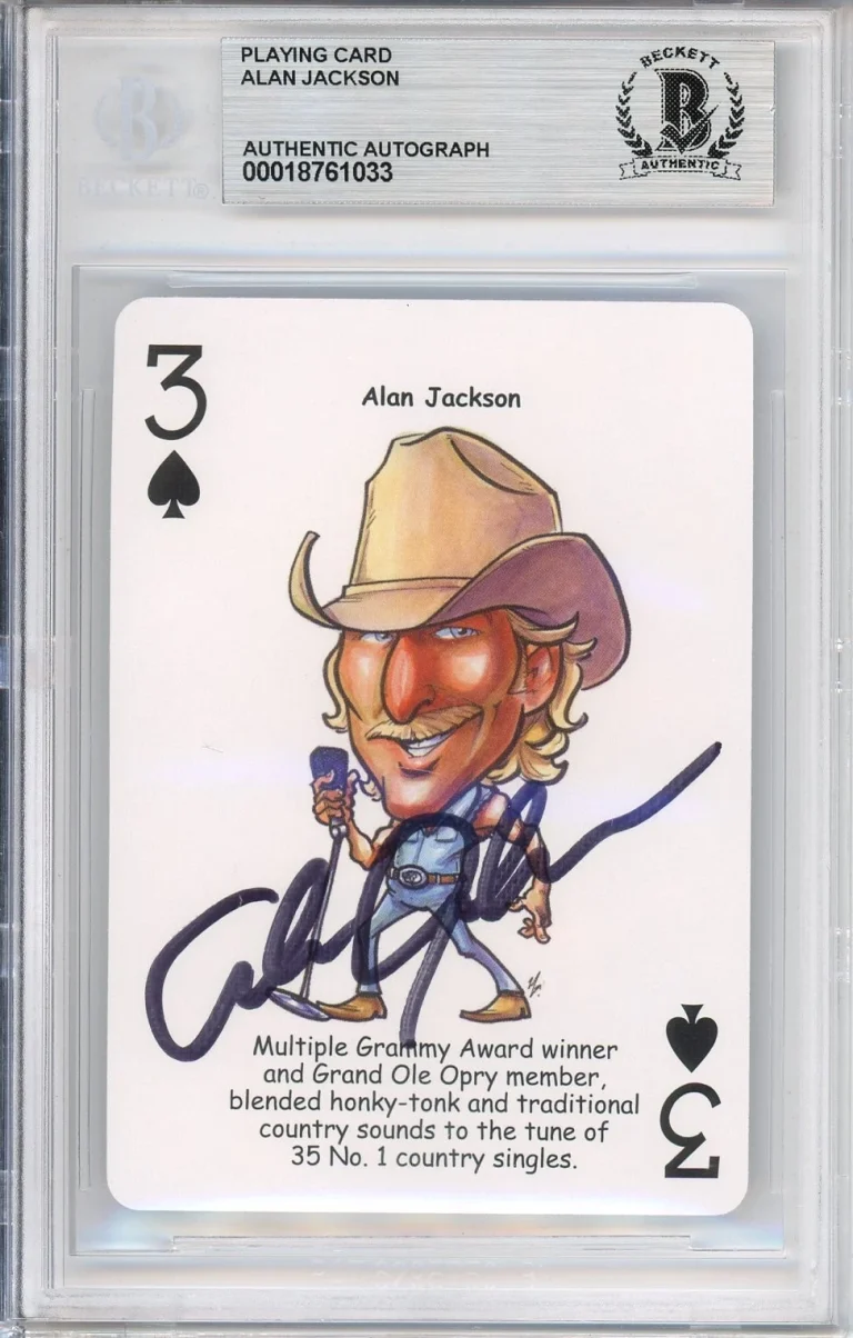 Country Music Playing Card Alan Jackson SIGNED AUTOGRAPH BAS Beckett COA