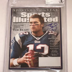 TOM BRADY Signed 12/12/05 SPORTS ILLUSTRATED Encapsulated BAS AUTO 10