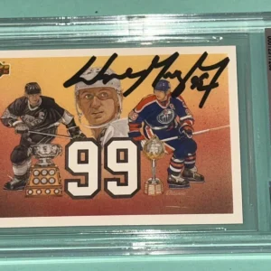 WAYNE GRETZKY Signed 1991-92 UPPER DECK Card #38 Beckett Slabbed GRADED 10