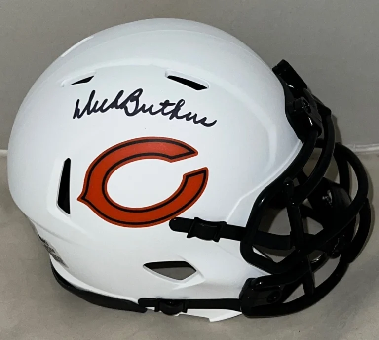 Dick Butkus signed Chicago Bears Lunar Eclipse mini helmet Beckett Witnessed