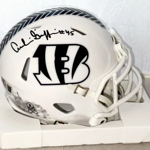 Archie Griffin signed Cincinnati Bengals Salute To Service mini helmet Beckett