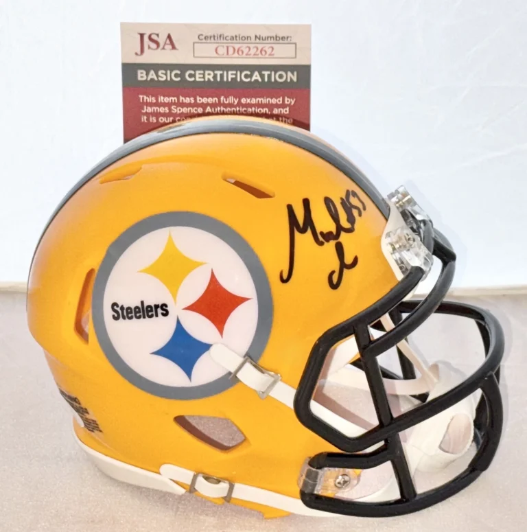 Maurkice Pouncey signed Pittsburgh Steelers Yellow mini helmet autographed JSA