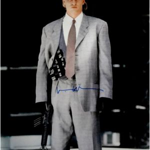 Val Kilmer Hand Signed 16x20 Photo Heat Sexy Pose Grey Suit With Gun JSA