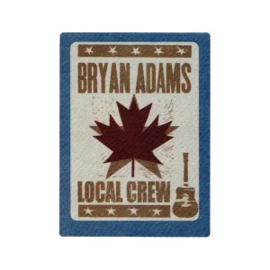 Bryan Adams 2009 Bare Bones Concert Tour Local Crew Backstage Pass