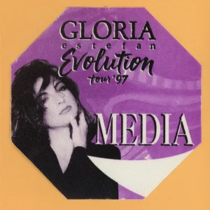 Gloria Estefan 1997 Evolution Concert Tour MEDIA Backstage Pass