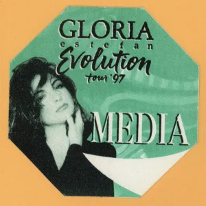 Gloria Estefan 1997 Evolution Concert Tour MEDIA Backstage Pass