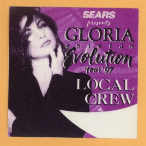 Gloria Estefan 1997 Evolution Concert Tour CREW Backstage Pass - Sears
