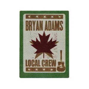 Bryan Adams 2009 Bare Bones Concert Tour Local Crew Backstage Pass