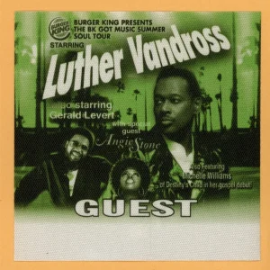 Luther Vandross 2005 w/ Michelle Williams Concert Tour GUEST Backstage Pass