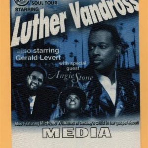 Luther Vandross 2005 w/ Michelle Williams Concert Tour MEDIA Backstage Pass