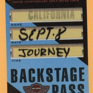 Journey 2003 Harley Davidson 100th Anniversary Concert Tour Backstage Pass