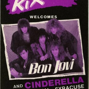 Bon Jovi 1987 w/ Cinderella Concert Tour KIX 104.7 Radio Promo Backstage Pass
