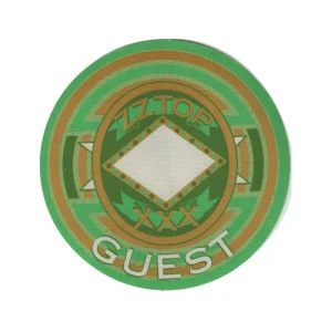 ZZ Top 1999 XXX Concert Tour Guest Backstage Pass