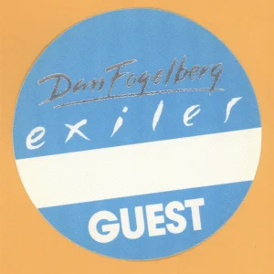 Dan Fogelberg 1988 Exiler Concert Tour GUEST Backstage Pass