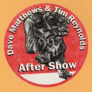 Dave Matthews 1997 Tim Reynolds Concert Tour AFTER SHOW Backstage Pass