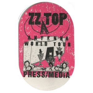 ZZ Top 1994 Antenna Concert Tour Press Backstage Pass