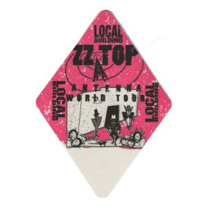 ZZ Top 1994 Antenna Concert Tour Local Backstage Pass